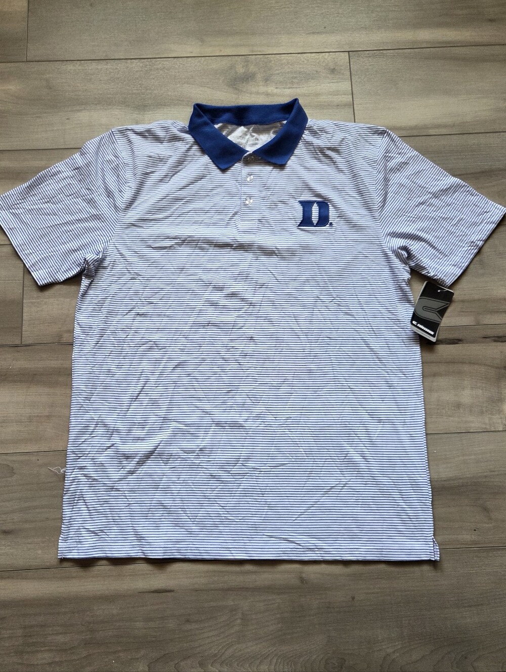 Colosseum Duke Blue Devils Striped Polo